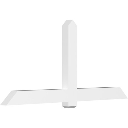 Ekena Millwork Eugene Architectural Grade PVC Gable Bracket, 84"W x 38 1/2"H x 4"D x 6"F, 11/12 Pitch GBP084X39X0406EUG00